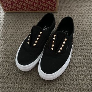 Vans Slip ons with Gold grommets